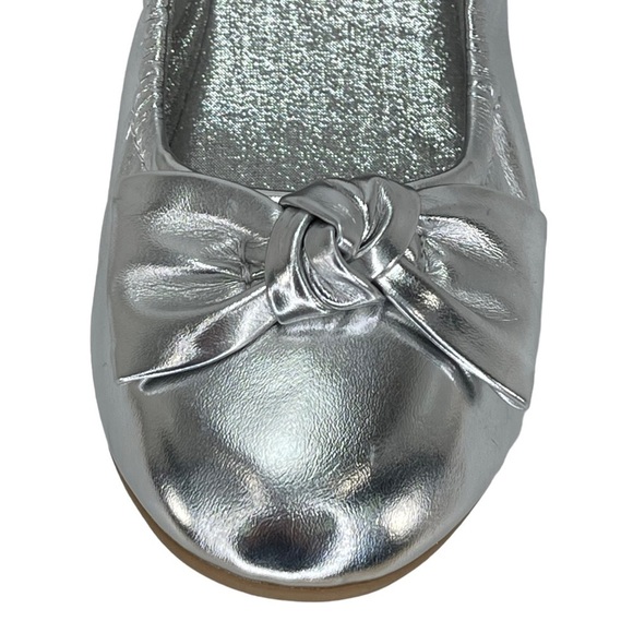 Nina Karla Silver Metallic Little Girl’s Ballet Flats Size 1M - Picture 6 of 11